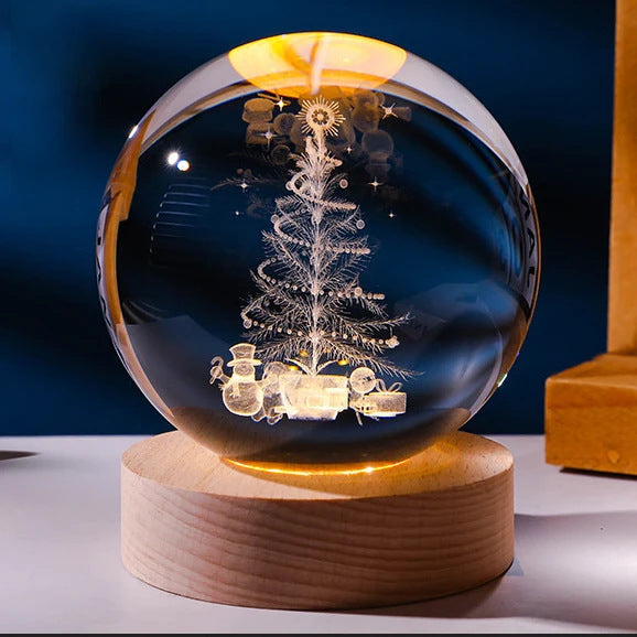 Luminous Starry Sky, Planets, Moon Crystal Ball Small Night Lamp Projection Ambience Light