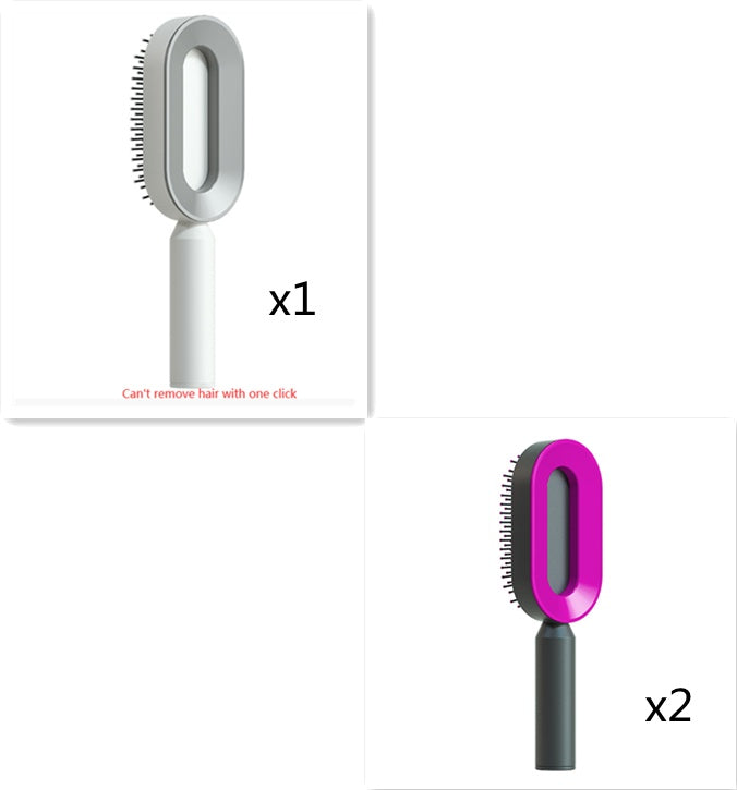 Self Cleaning Hair Brush; Massage Scalp Comb; Anti-Static Hairbrush