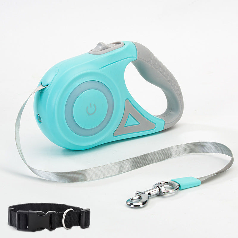 Dog Leash Retractable And Dog Collar Spotlight Automatic Pet Dog Cat