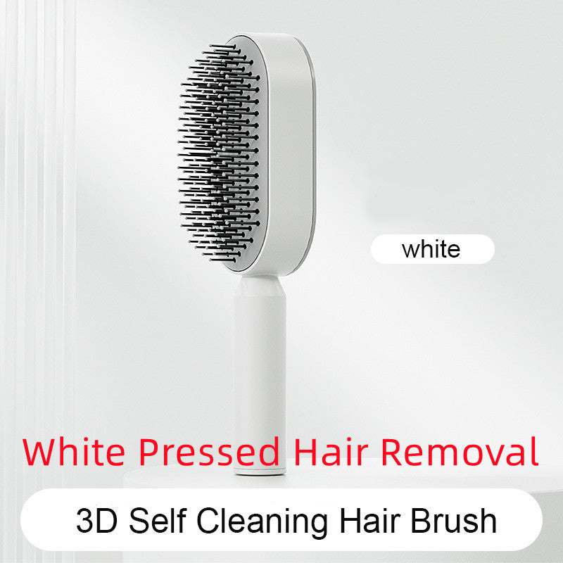Self Cleaning Hair Brush; Massage Scalp Comb; Anti-Static Hairbrush