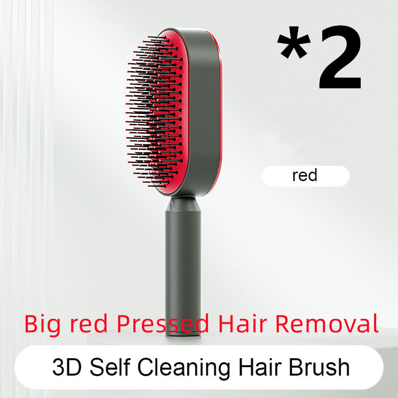 Self Cleaning Hair Brush; Massage Scalp Comb; Anti-Static Hairbrush