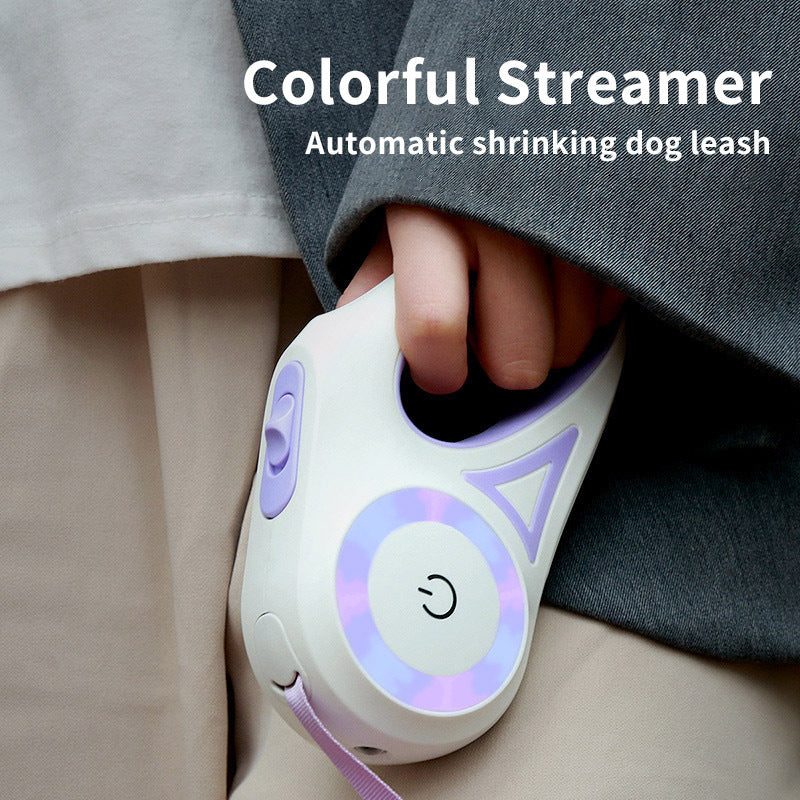 Dog Leash Retractable And Dog Collar Spotlight Automatic Pet Dog Cat