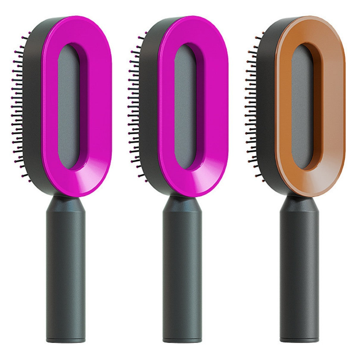 Self Cleaning Hair Brush; Massage Scalp Comb; Anti-Static Hairbrush