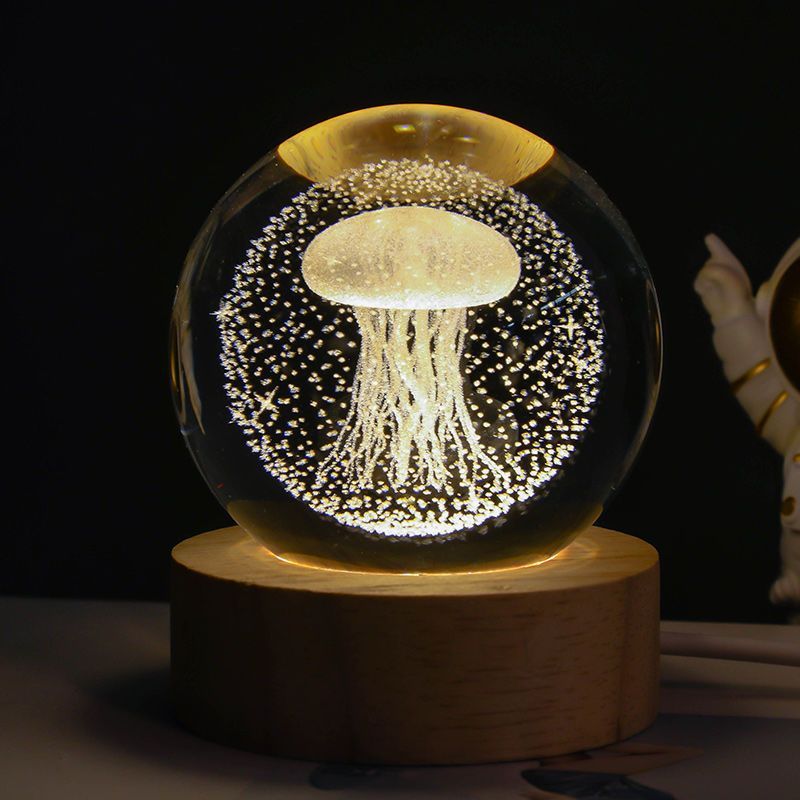 Luminous Starry Sky, Planets, Moon Crystal Ball Small Night Lamp Projection Ambience Light