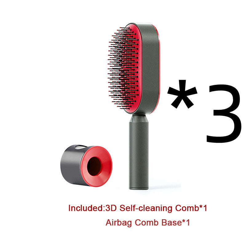 Self Cleaning Hair Brush; Massage Scalp Comb; Anti-Static Hairbrush