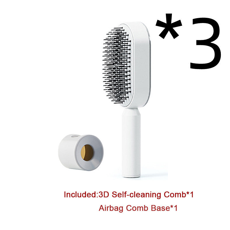 Self Cleaning Hair Brush; Massage Scalp Comb; Anti-Static Hairbrush