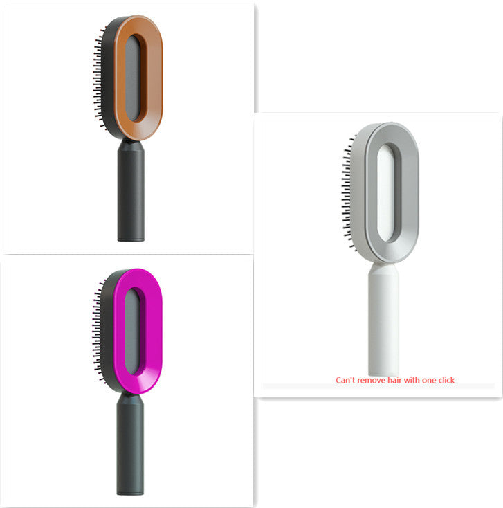 Self Cleaning Hair Brush; Massage Scalp Comb; Anti-Static Hairbrush