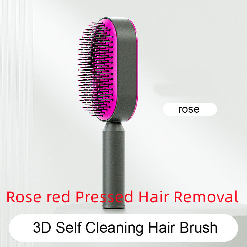 Self Cleaning Hair Brush; Massage Scalp Comb; Anti-Static Hairbrush