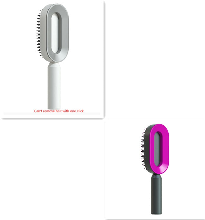 Self Cleaning Hair Brush; Massage Scalp Comb; Anti-Static Hairbrush