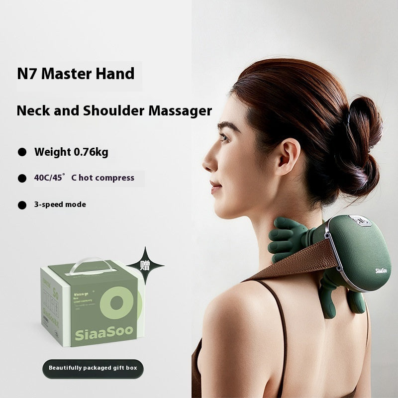 Neck And Shoulder Massager Wireless Kneading Massage Pain Relief Relaxation