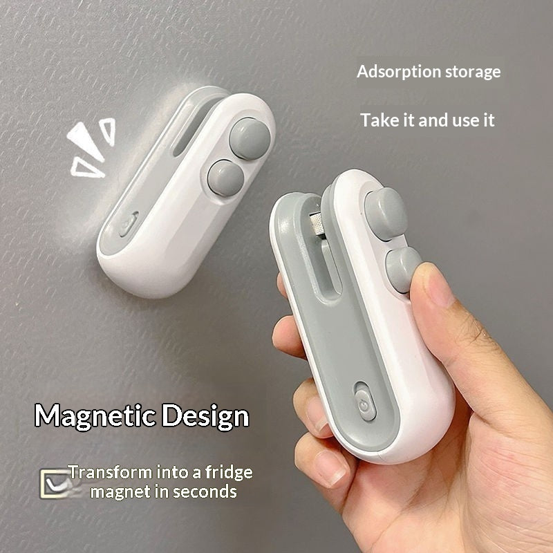 Portable Mini 2-in-1 Heat Sealer - Retain Freshness for Snacks, Food, Plastic Bags, Packets