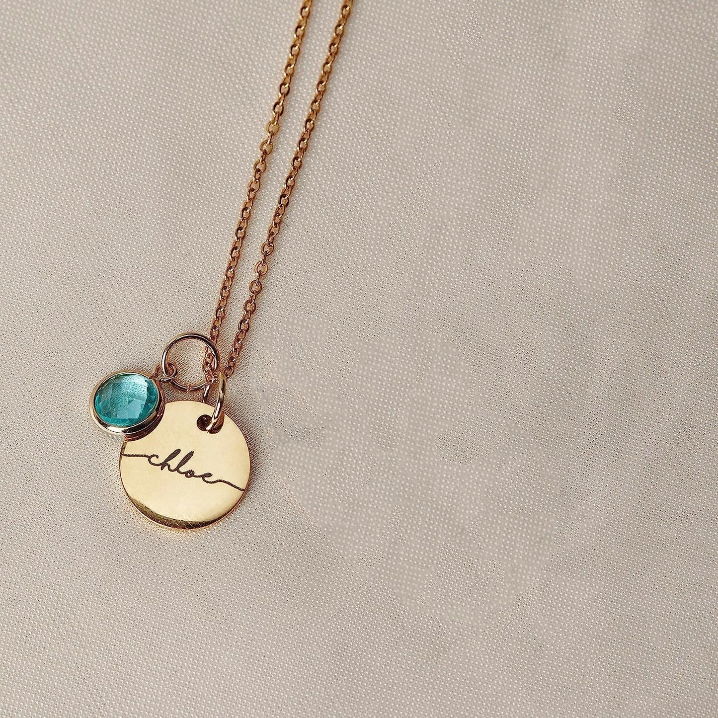 Personalized Necklace Birthstone Pendants Stackable Jewellery