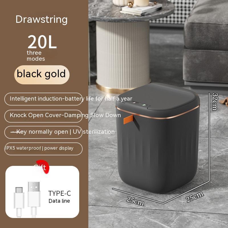 Smart Trash Bin With Automatic Lid For Home