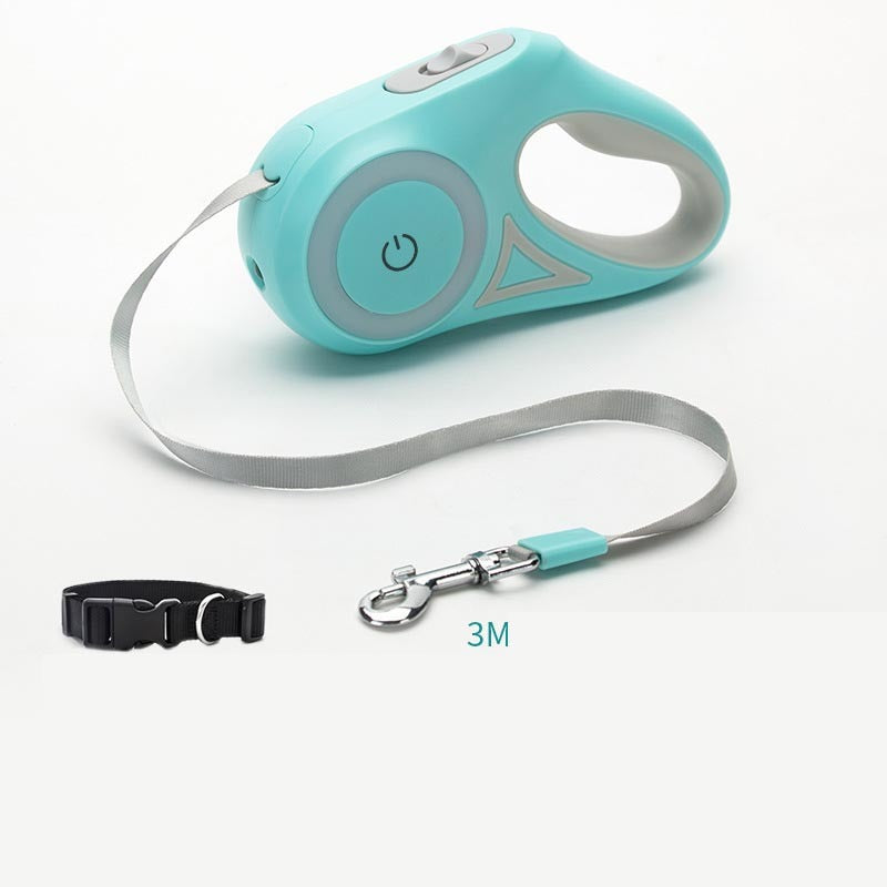 Dog Leash Retractable And Dog Collar Spotlight Automatic Pet Dog Cat