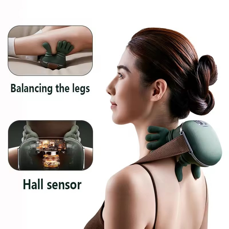 Neck And Shoulder Massager Wireless Kneading Massage Pain Relief Relaxation