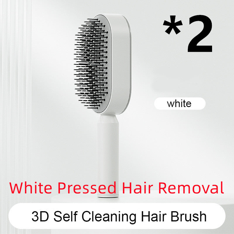 Self Cleaning Hair Brush; Massage Scalp Comb; Anti-Static Hairbrush