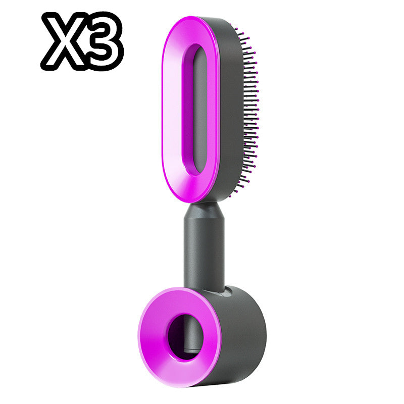 Self Cleaning Hair Brush; Massage Scalp Comb; Anti-Static Hairbrush