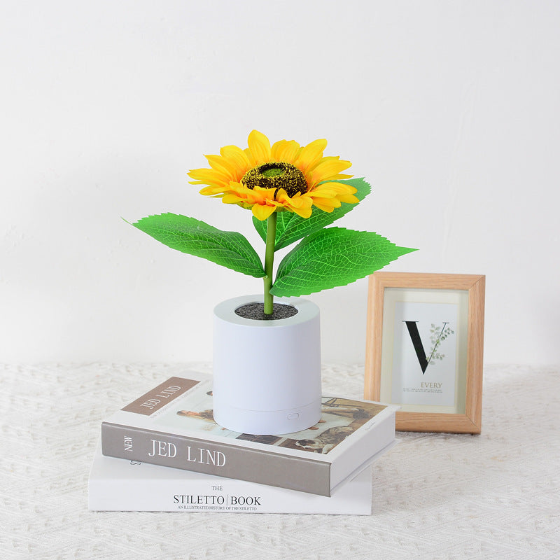 Rechargeable Sunflower LED Simulation Night Light Table Lamp