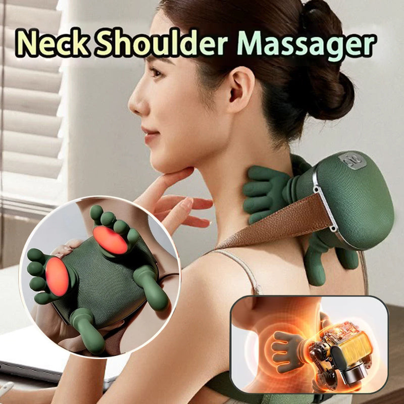 Neck And Shoulder Massager Wireless Kneading Massage Pain Relief Relaxation