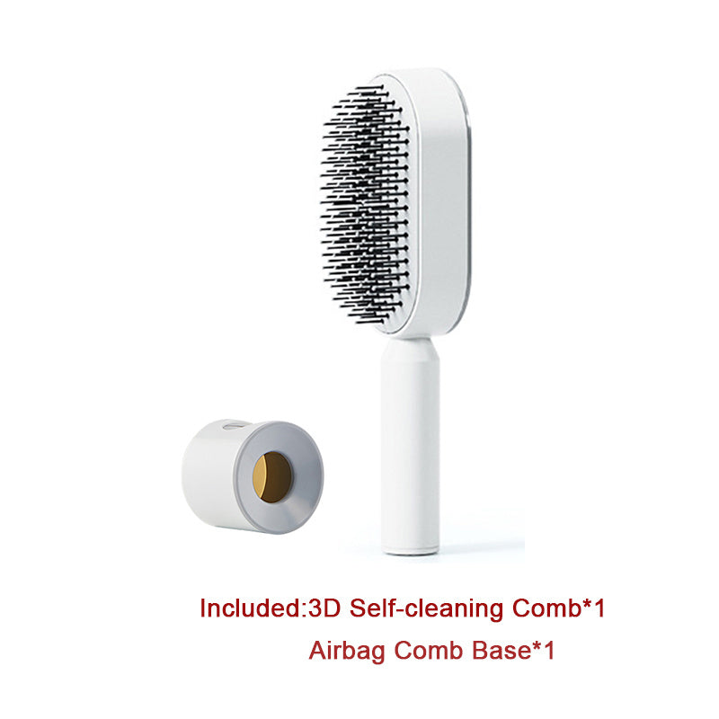 Self Cleaning Hair Brush; Massage Scalp Comb; Anti-Static Hairbrush
