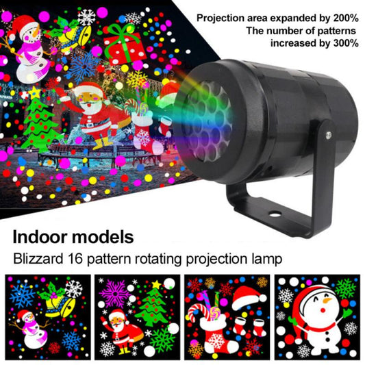 Christmas Projector Lights Snowflake LED Rotating
