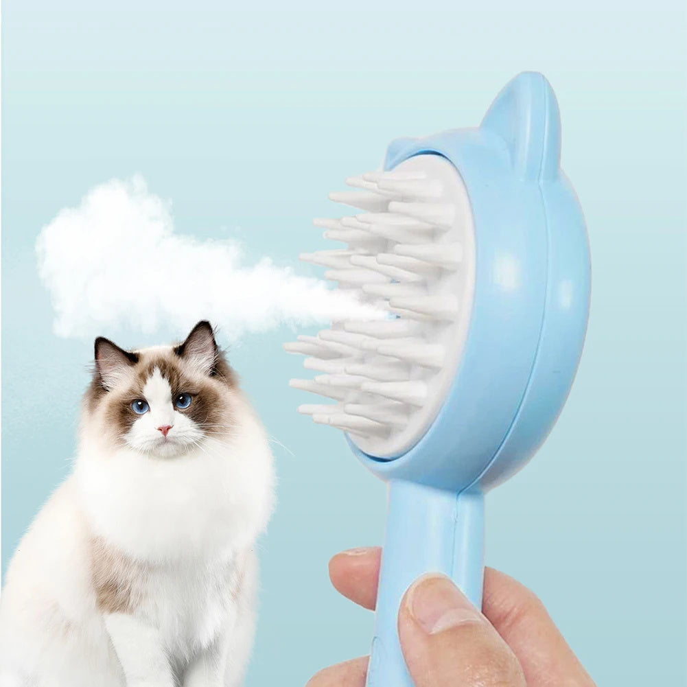 Multifunction Hair Grooming Cleaning Brush With Mist For Pets, Rechargeable Self Cleaning Brush For Dogs & Cats