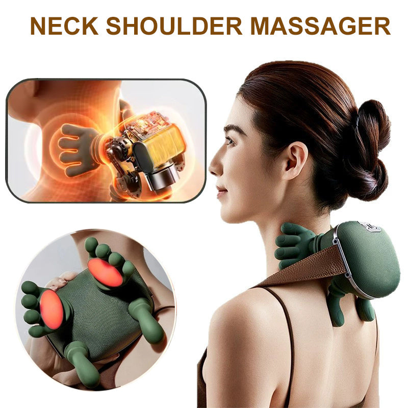Neck And Shoulder Massager Wireless Kneading Massage Pain Relief Relaxation